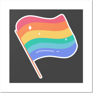 Pride Flag Sticker Posters and Art